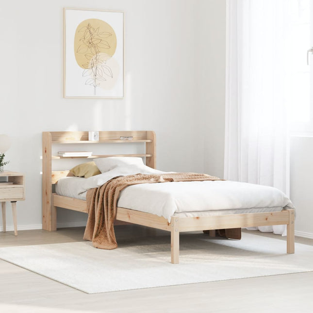 sengeramme uden madras 90x200 cm massivt fyrretræ