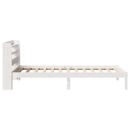 sengeramme uden madras 100x200 cm massivt fyrretræ hvid