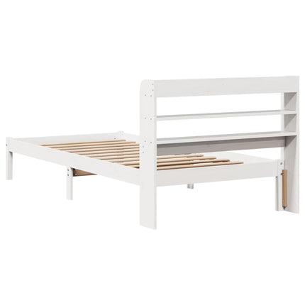 sengeramme uden madras 100x200 cm massivt fyrretræ hvid