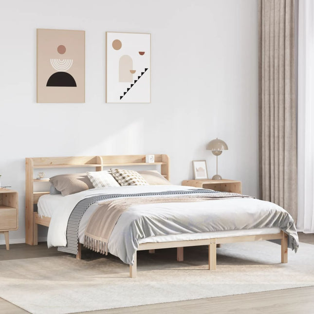 sengeramme uden madras 160x200 cm massivt fyrretræ