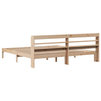 sengeramme uden madras 200x200 cm massivt fyrretræ