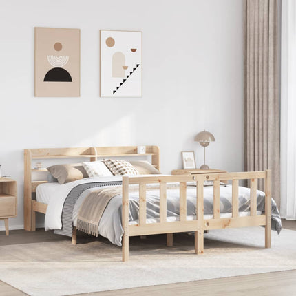 sengeramme uden madras 160x200 cm massivt fyrretræ
