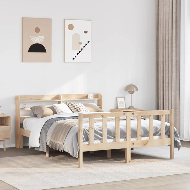 sengeramme uden madras 160x200 cm massivt fyrretræ