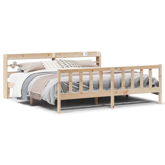 sengeramme uden madras 180x200 cm massivt fyrretræ