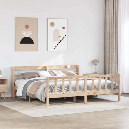 sengeramme uden madras 180x200 cm massivt fyrretræ