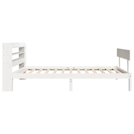 sengeramme uden madras 100x200 cm massivt fyrretræ hvid