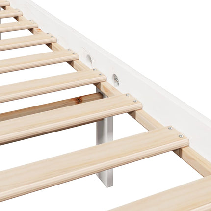 sengeramme uden madras 100x200 cm massivt fyrretræ hvid