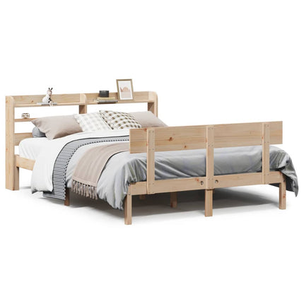 sengeramme uden madras 150x200 cm massivt fyrretræ