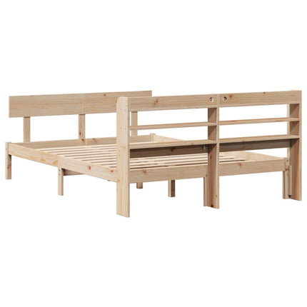 sengeramme uden madras 160x200 cm massivt fyrretræ