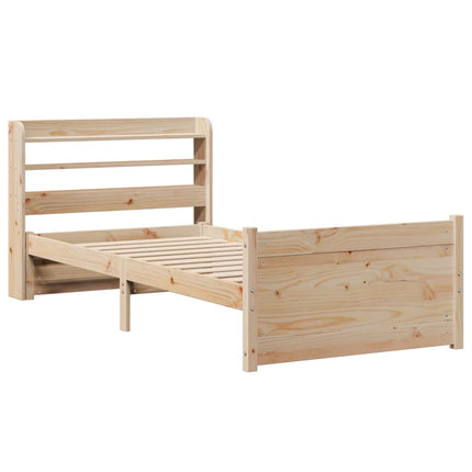 sengeramme med sengegavl 90x190 cm massivt fyrretræ