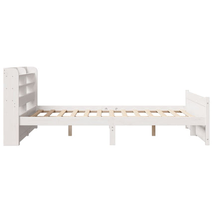 Sengeramme med hovedgærde uden madras Hvid 160x200 cm