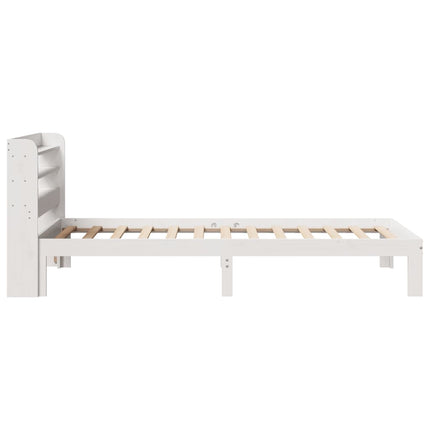 sengeramme med sengegavl 75x190 cm massivt fyrretræ hvid