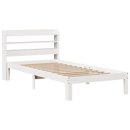 Sengeramme med hovedgærde uden madras Hvid 100x200 cm