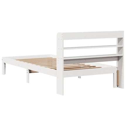 Sengeramme med hovedgærde uden madras Hvid 100x200 cm