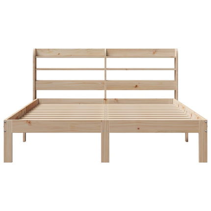 sengeramme med sengegavl 160x200 cm massivt fyrretræ