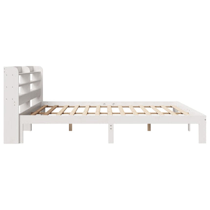 Sengeramme med hovedgærde uden madras Hvid 200x200 cm