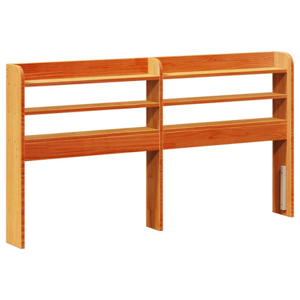 sengeramme uden madras 135x190 cm massivt fyrretræ brun