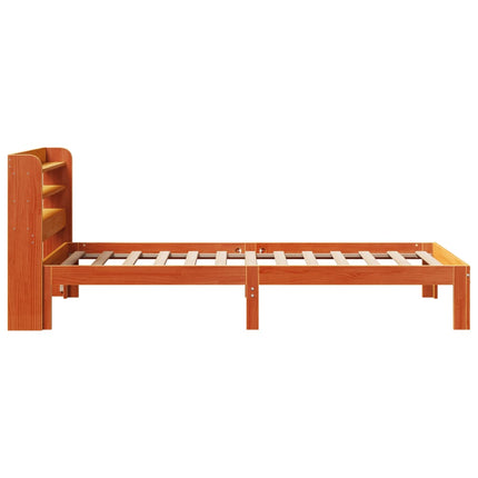 sengeramme uden madras 100x200 cm massivt fyrretræ gyldenbrun