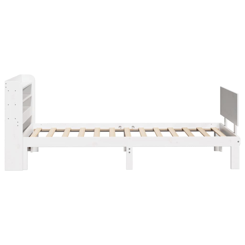 Sengeramme med hovedgærde uden madras Hvid 90x200 cm