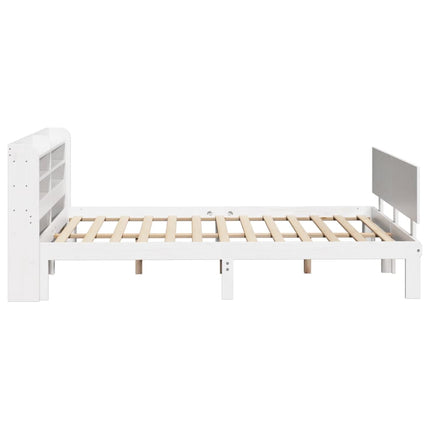 Sengeramme med hovedgærde uden madras Hvid 120x200 cm