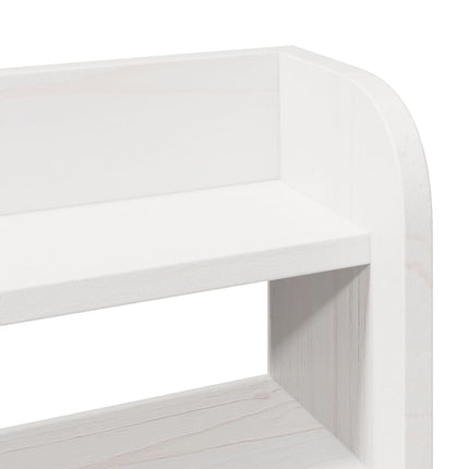 sengeramme med sengegavl 150x200 cm massivt fyrretræ hvid