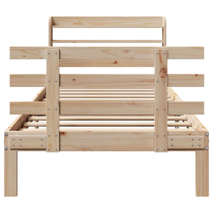 sengeramme med sengegavl 90x200 cm massivt fyrretræ