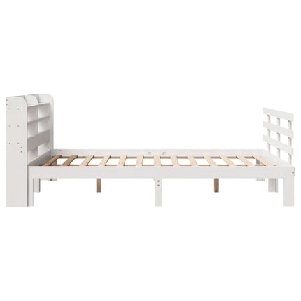 Sengeramme med hovedgærde uden madras Hvid 160x200 cm