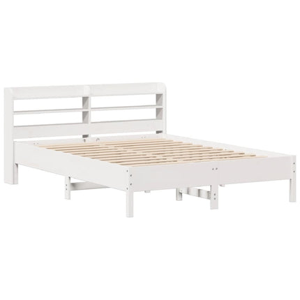 sengeramme uden madras 160x200 cm massivt fyrretræ hvid