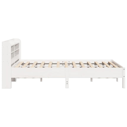 sengeramme uden madras 160x200 cm massivt fyrretræ hvid