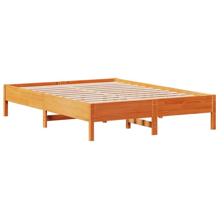 sengeramme uden madras 160x200 cm massivt fyrretræ gyldenbrun