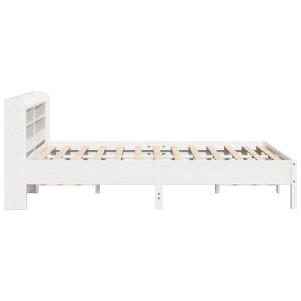 sengeramme uden madras 140x200 cm massivt fyrretræ hvid