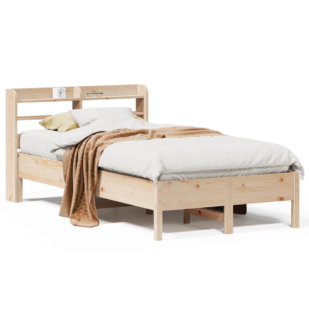 sengeramme uden madras 90x200 cm massivt fyrretræ