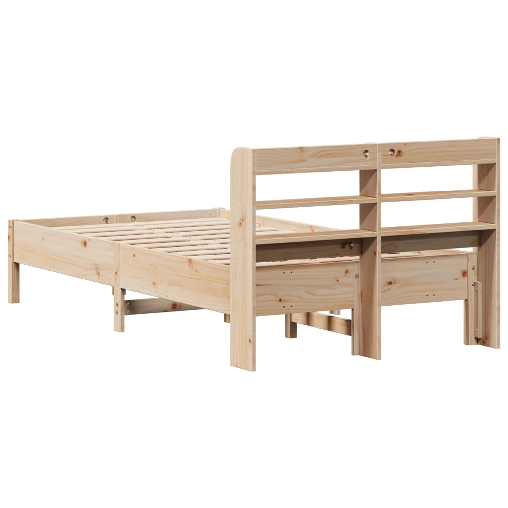 sengeramme uden madras 90x200 cm massivt fyrretræ
