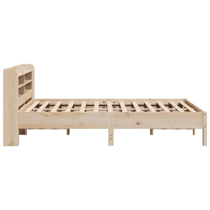 sengeramme uden madras 135x190 cm massivt fyrretræ hvid