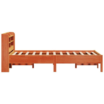 sengeramme uden madras 120x190 cm massivt fyrretræ gyldenbrun