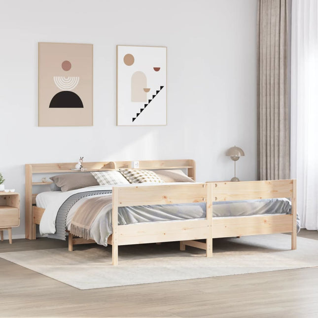sengeramme uden madras 180x200 cm massivt fyrretræ