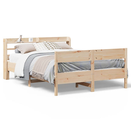 sengeramme uden madras 160x200 cm massivt fyrretræ