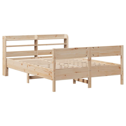 sengeramme uden madras 160x200 cm massivt fyrretræ