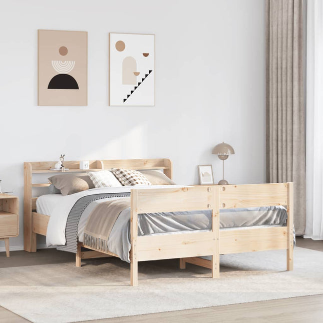 sengeramme uden madras 160x200 cm massivt fyrretræ
