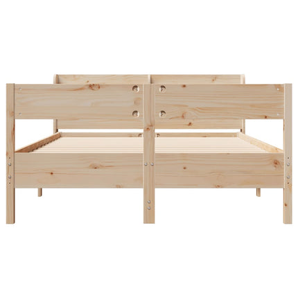 sengeramme uden madras 150x200 cm massivt fyrretræ