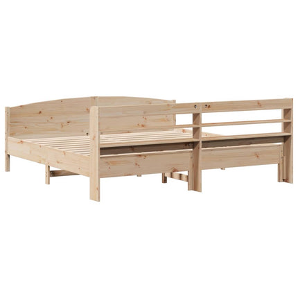 sengeramme uden madras 200x200 cm massivt fyrretræ