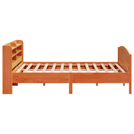 sengeramme uden madras 180x200 cm massivt fyrretræ gyldenbrun