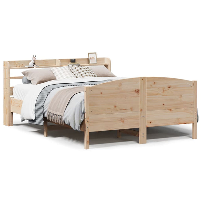 sengeramme uden madras 150x200 cm massivt fyrretræ