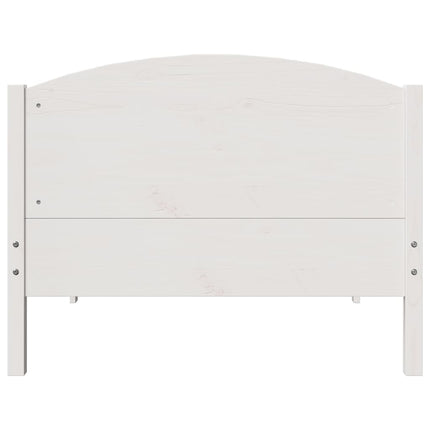 sengeramme uden madras 100x200 cm massivt fyrretræ hvid