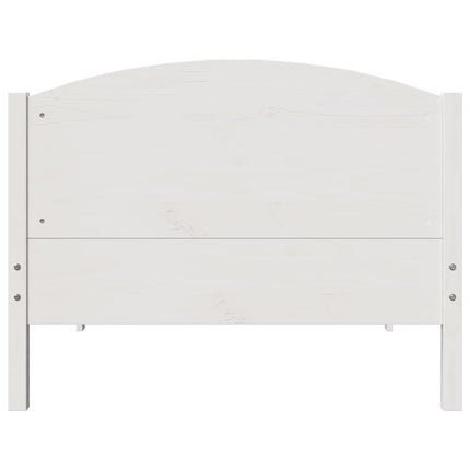 sengeramme uden madras 90x200 cm massivt fyrretræ hvid
