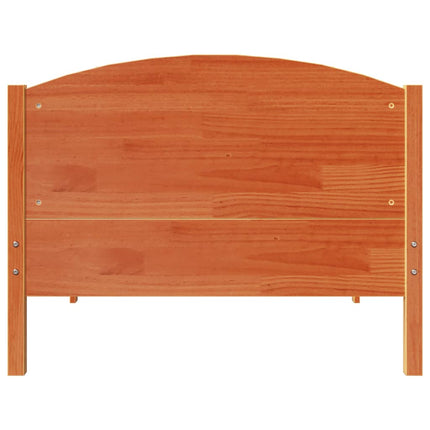 sengeramme uden madras 75x190 cm massivt fyrretræ gyldenbrun