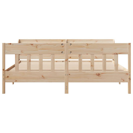 sengeramme uden madras 200x200 cm massivt fyrretræ