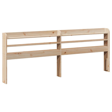 sengeramme med sengegavl 200x200 cm massivt fyrretræ
