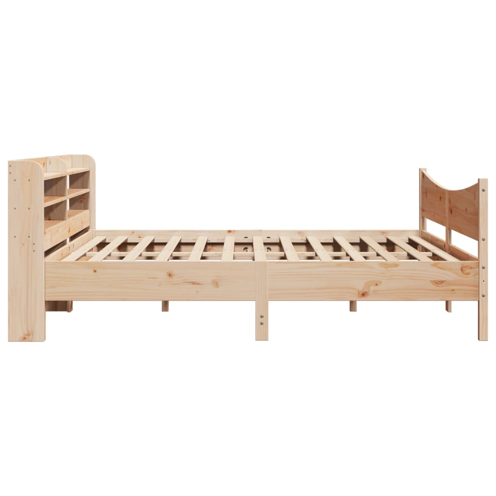 sengeramme med sengegavl 180x200 cm massivt fyrretræ