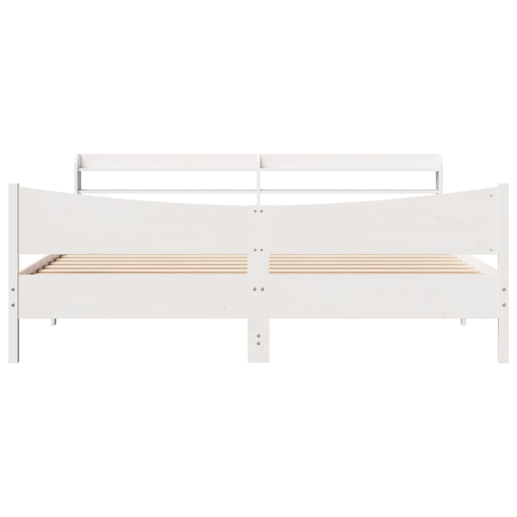 sengeramme med sengegavl 180x200 cm massivt fyrretræ